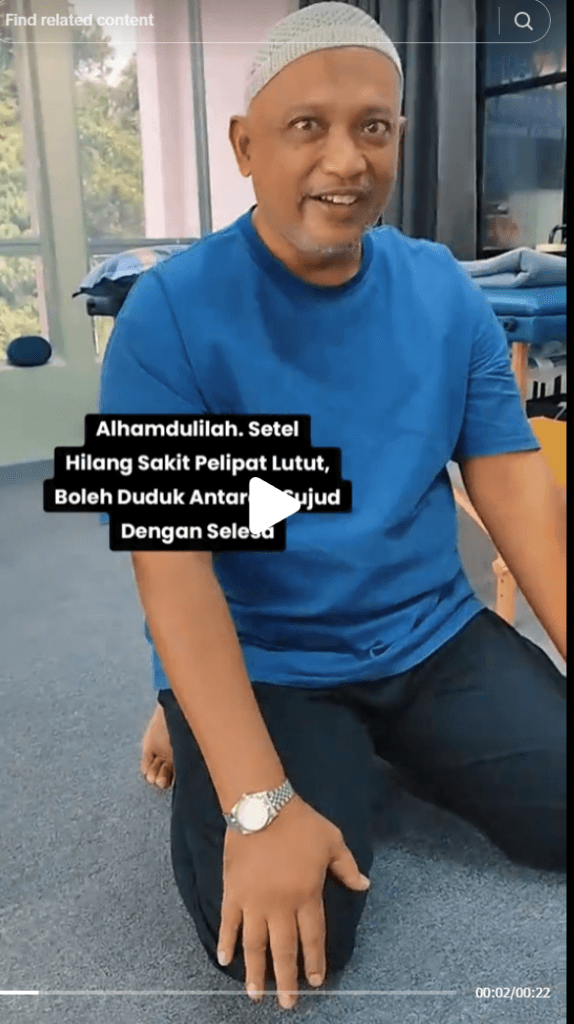 Setel Sakit Pelipat Lutut, Boleh Duduk Antara Dua Sujud Selesa!