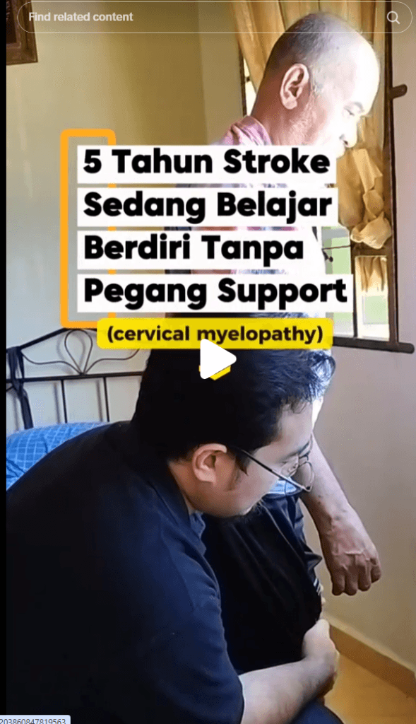 5 Tahun Stroke: Sedang Belajar Berdiri Tanpa Pegang Support!